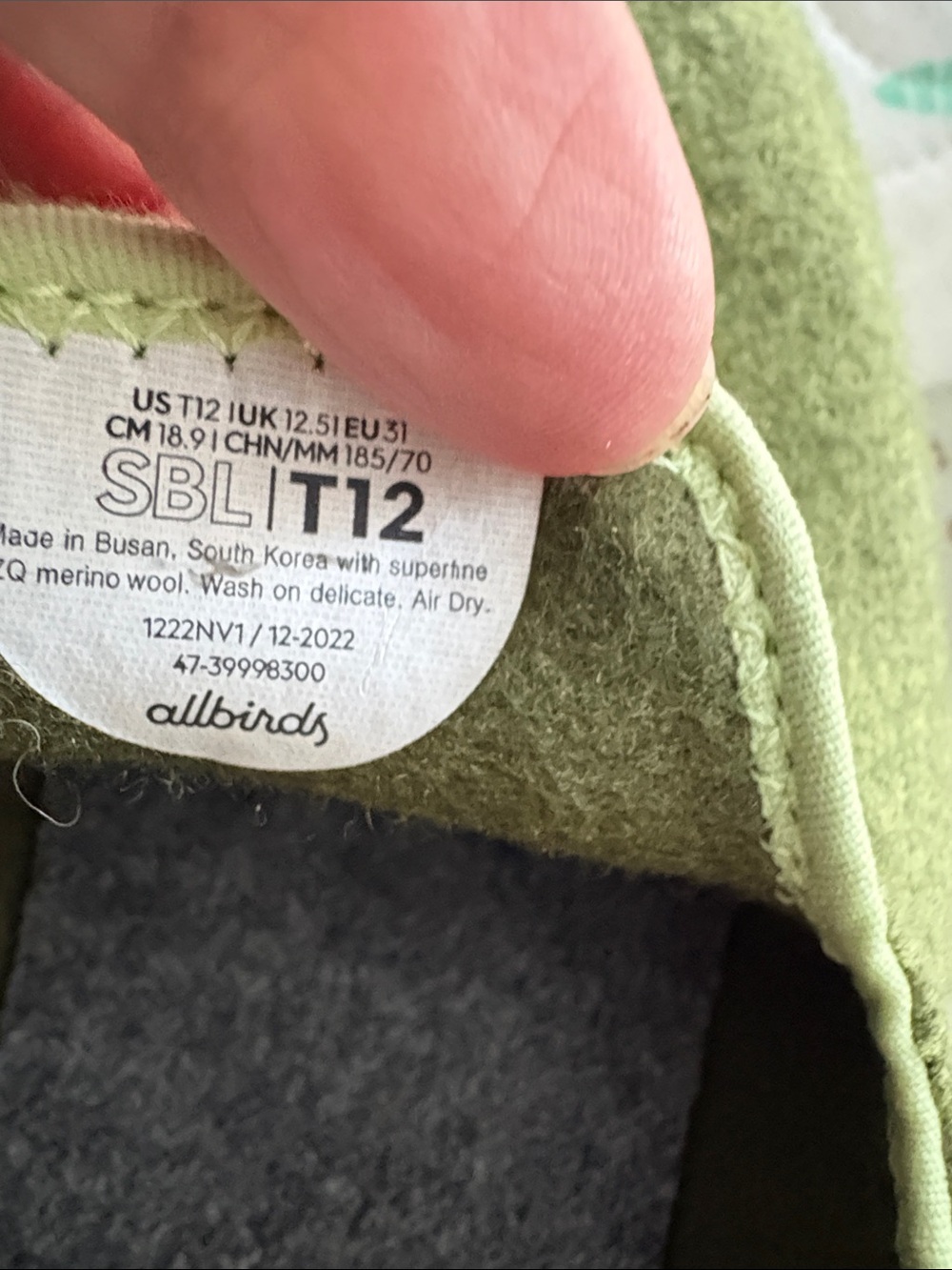 ALLBIRDS wool Kids Slip-On Sneakers in Olive Green - Picture 7 of 9